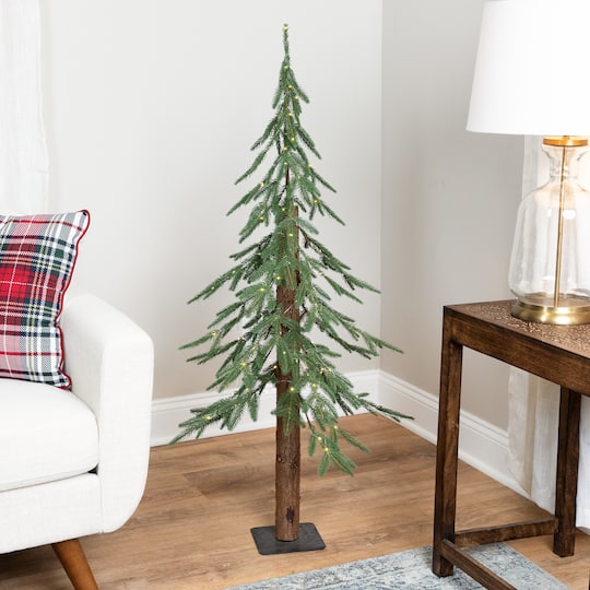 4Ft Pre-Lit Alpine Artificial Christmas Tree, Clear LED Lights By Northlight in Green | 4 ft | Michaels®